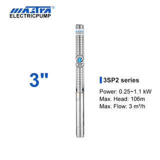 Mastra 3 inch stainless steel Submersible Pump - 3SP series 2 m³/h rated flow Submersible water pump