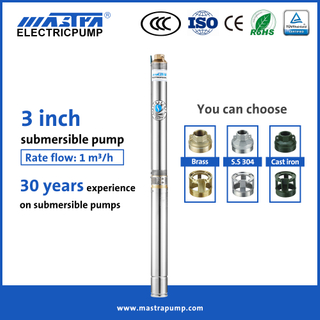 Mastra 3 인치 수중 펌프 공급 업체 R75-T1 3 4 hp 깊은 우물 잠수정 펌프