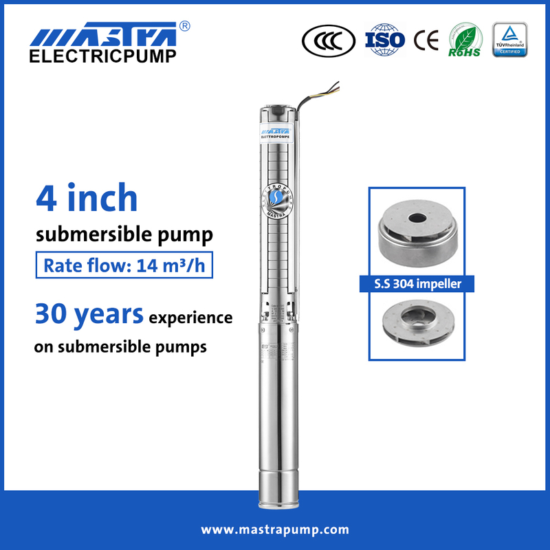 Mastra – pompe &agrave; eau &eacute;lectrique enti&egrave;rement en acier inoxydable, 4 pouces, submersible, 4SP, pompe &agrave; eau solaire Submersible