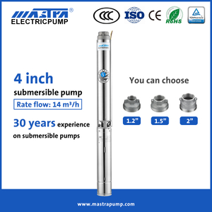 Mastra 4 인치 잠수정 깊은 우물 워터 펌프 태양열 R95-ST 중국 잠수정 워터 펌프