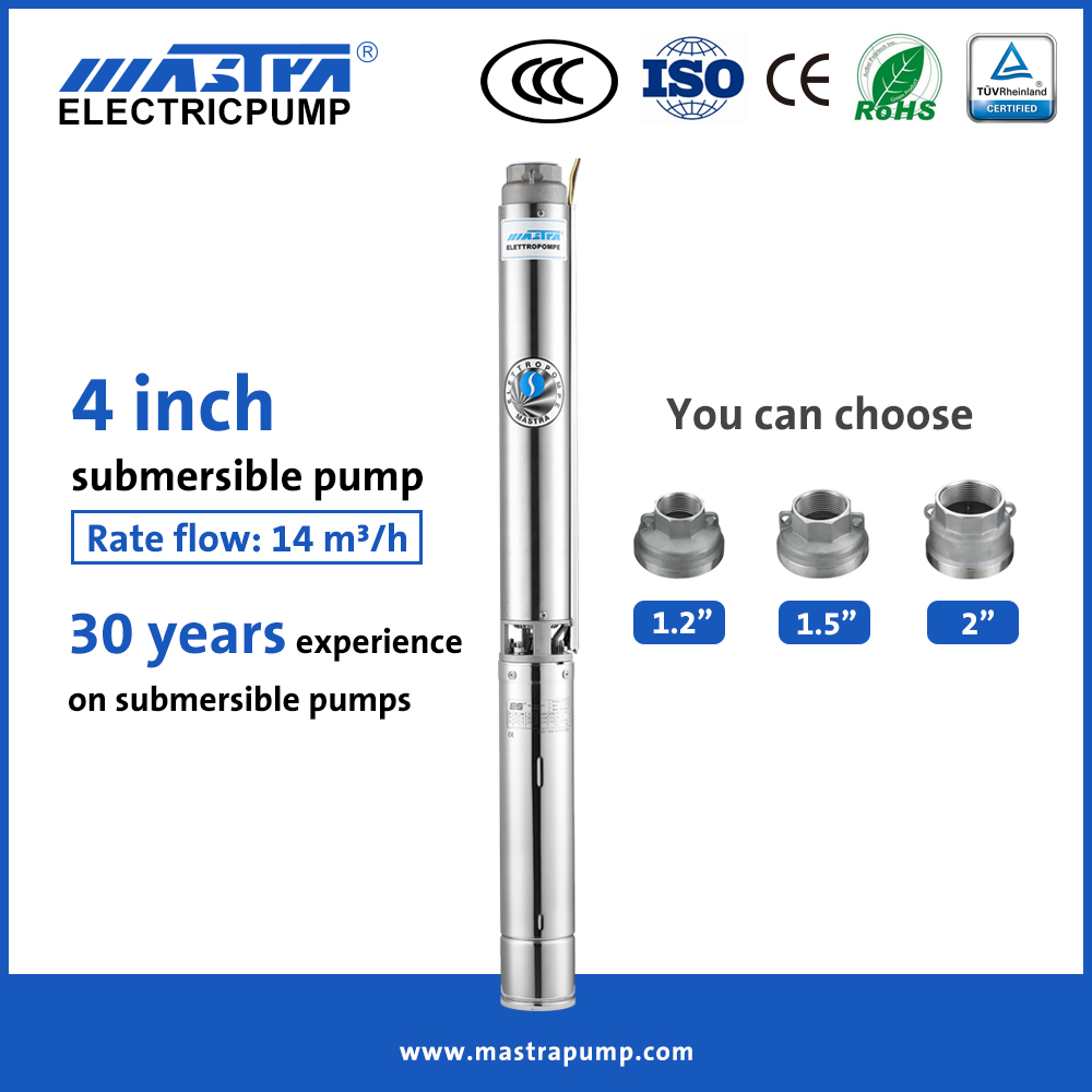 Mastra 4 inch 15hp submersible pump price list R95-ST14 solar powered submersible pump