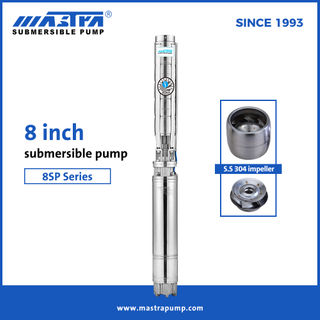 MASTRA 8-Zoll-Tauchbohrlochpumpe aus Edelstahl, Tiefbrunnenpumpe der Serie 8SP