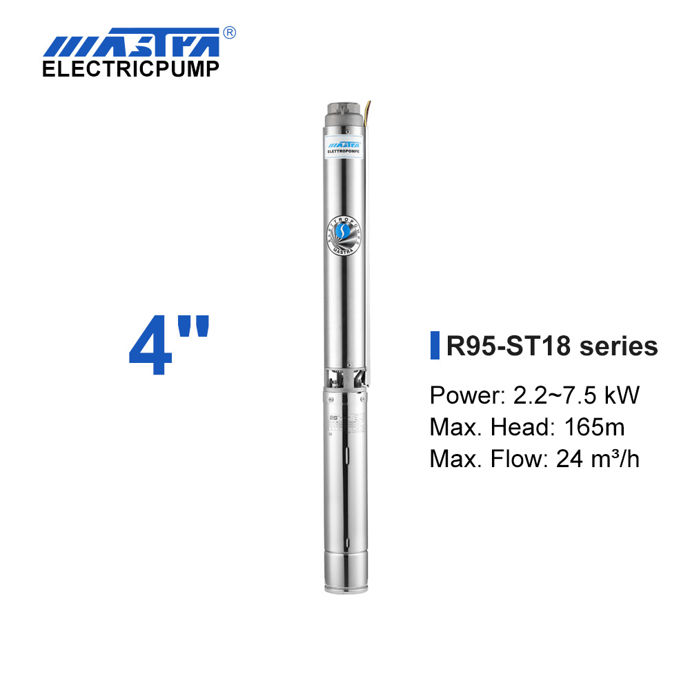 Mastra 4 inch submersible pump - R95-ST series 18 m³/h rated flow submersible pump supplier