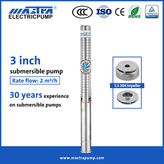Mastra 3 inch all stainless steel deep well submersible pump 3SP franklin electric submersible pump