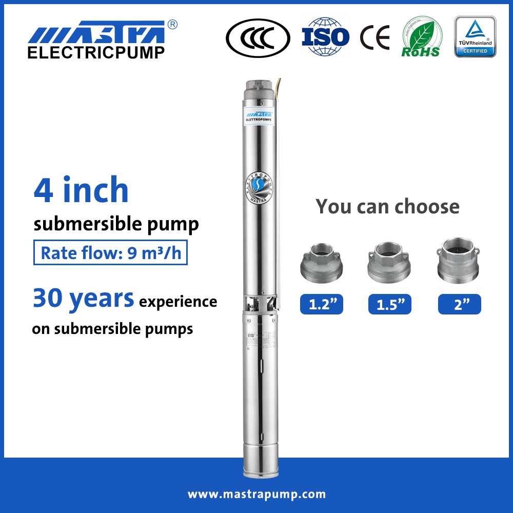 Mastra 4 inch 3/4 hp submersible well pump R95-ST9 submersible pump for fountain