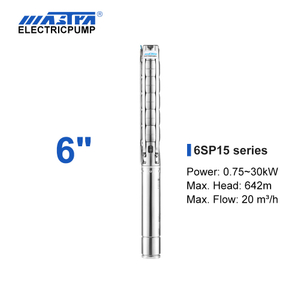 Mastra 6 inch stainless steel submersible pump - 6SP series 15 m³/h rated flow