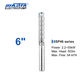 Mastra 6 inch stainless steel submersible pump - 6SP series 46 m³/h rated flow
