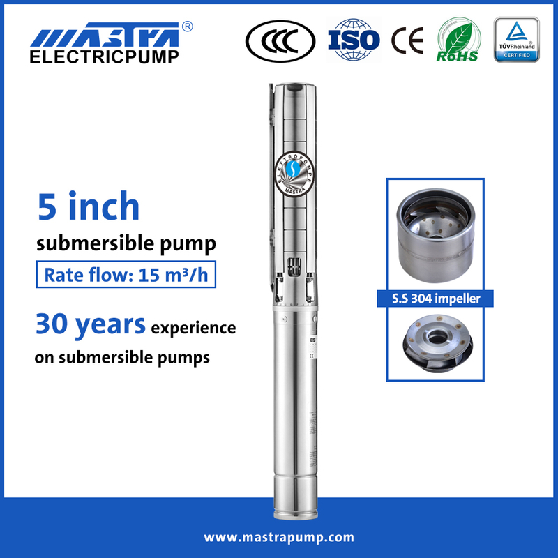 Mastra 5 လက်မအားလုံးသံမဏိ grundfos 5hp ရေငုပ်သင်္ဘောစျေးနှုန်း 5SP15 grundfos 5hp ရေငုပ်သင်္ဘောစျေးနှုန်း
