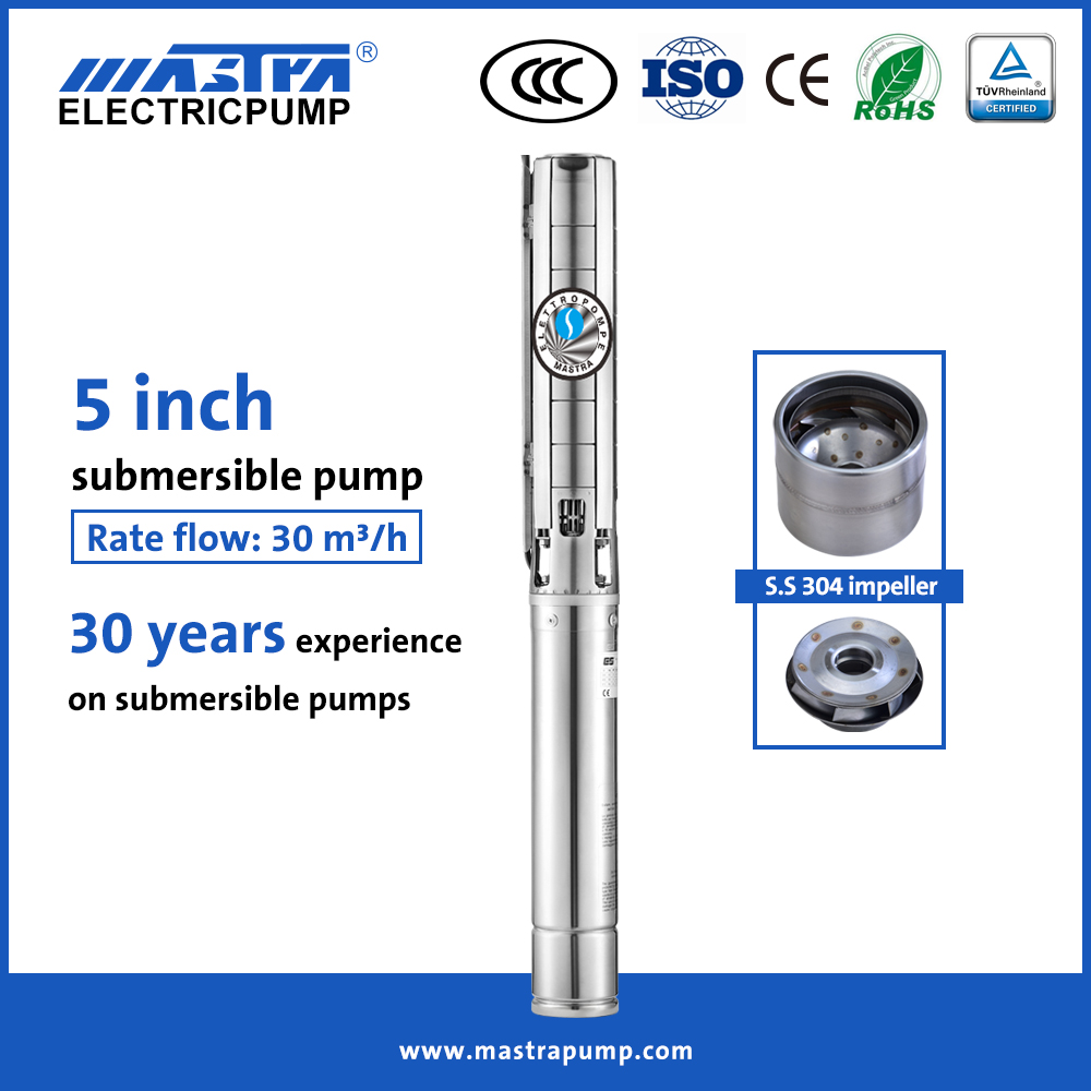 Mastra 5 inch all stainless steel grundfos deep well submersible pump