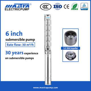 Mastra 6 inch all stainless steel high head submersible pump 6SP30 lowara submersible pump