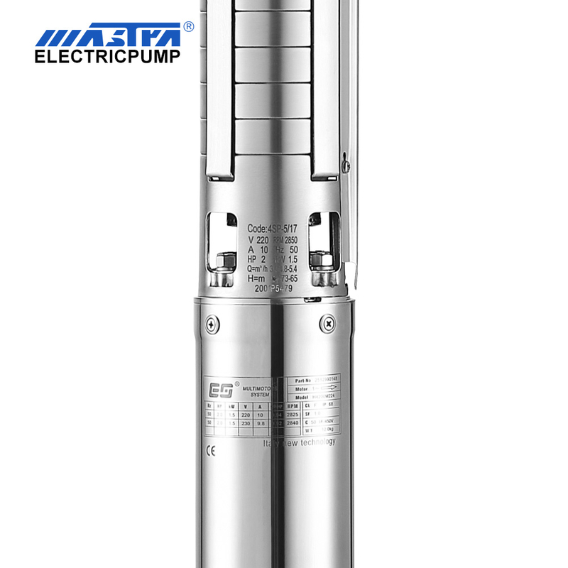 MASTRA 4 אינץ' משאבת מים טבולה מפלדת אל חלד מלאה סדרת 4SP משאבת מים עמוקים