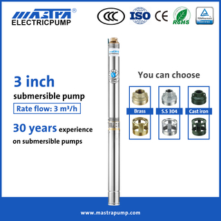 Mastra 3 inch submersible pump price R75-T3 1 hp submersible well pump 3 wire